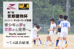 第7回「京都建物杯」JFA U-11 サッカーリーグ京都 ～7.4試合結果